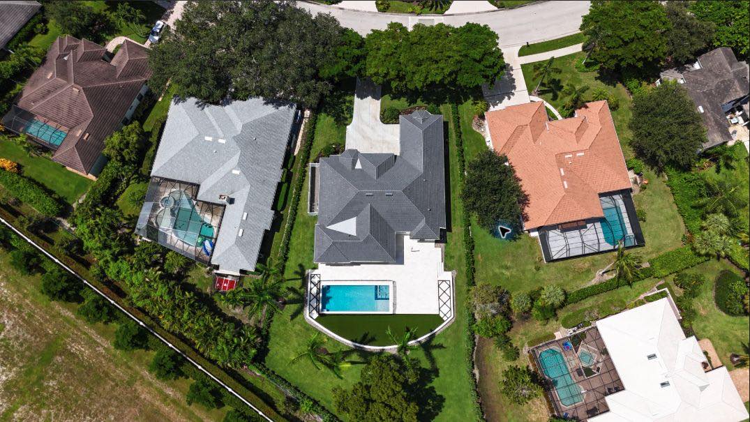 Aerial neighborhood photography