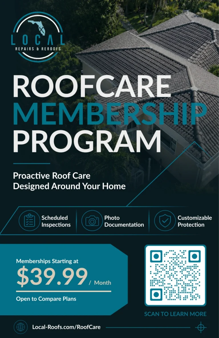 Local Repairs & Reroofs — RoofCare brochure — page 1