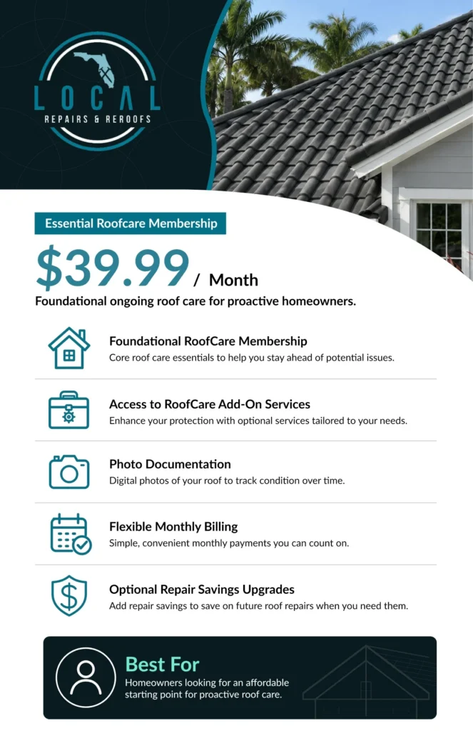 Local Repairs & Reroofs — RoofCare brochure — page 2